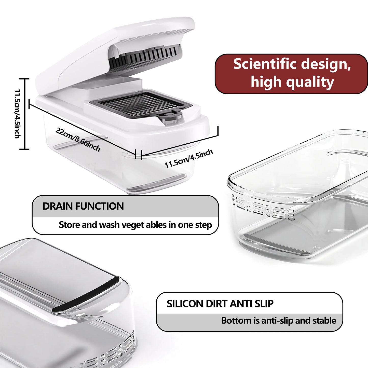All In One Vegetable Chopper & Slicer Set for Fast Kitchen Prep