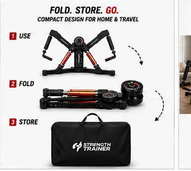 3 in 1 Hydraulic Strength Trainer Adjustable Chest Arm and Core Workout Equipment