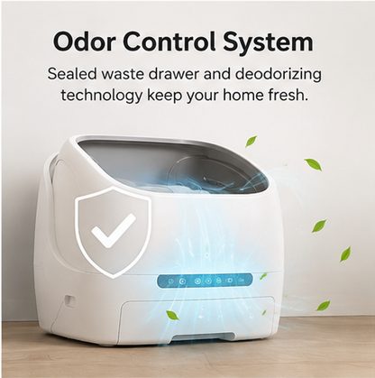 Smart Self Cleaning Cat Litter Box with App Control & Odor Control