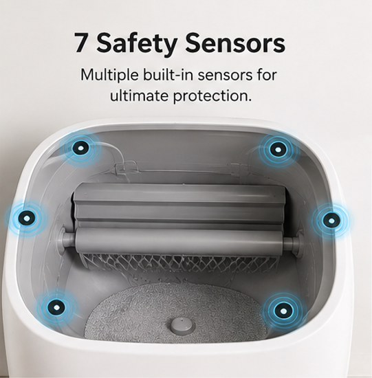 Smart Self Cleaning Cat Litter Box with App Control & Odor Control