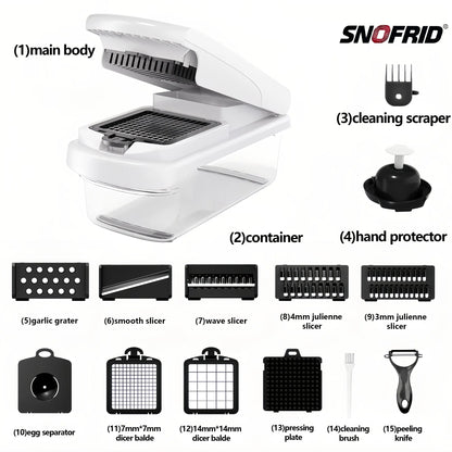 All In One Vegetable Chopper & Slicer Set for Fast Kitchen Prep