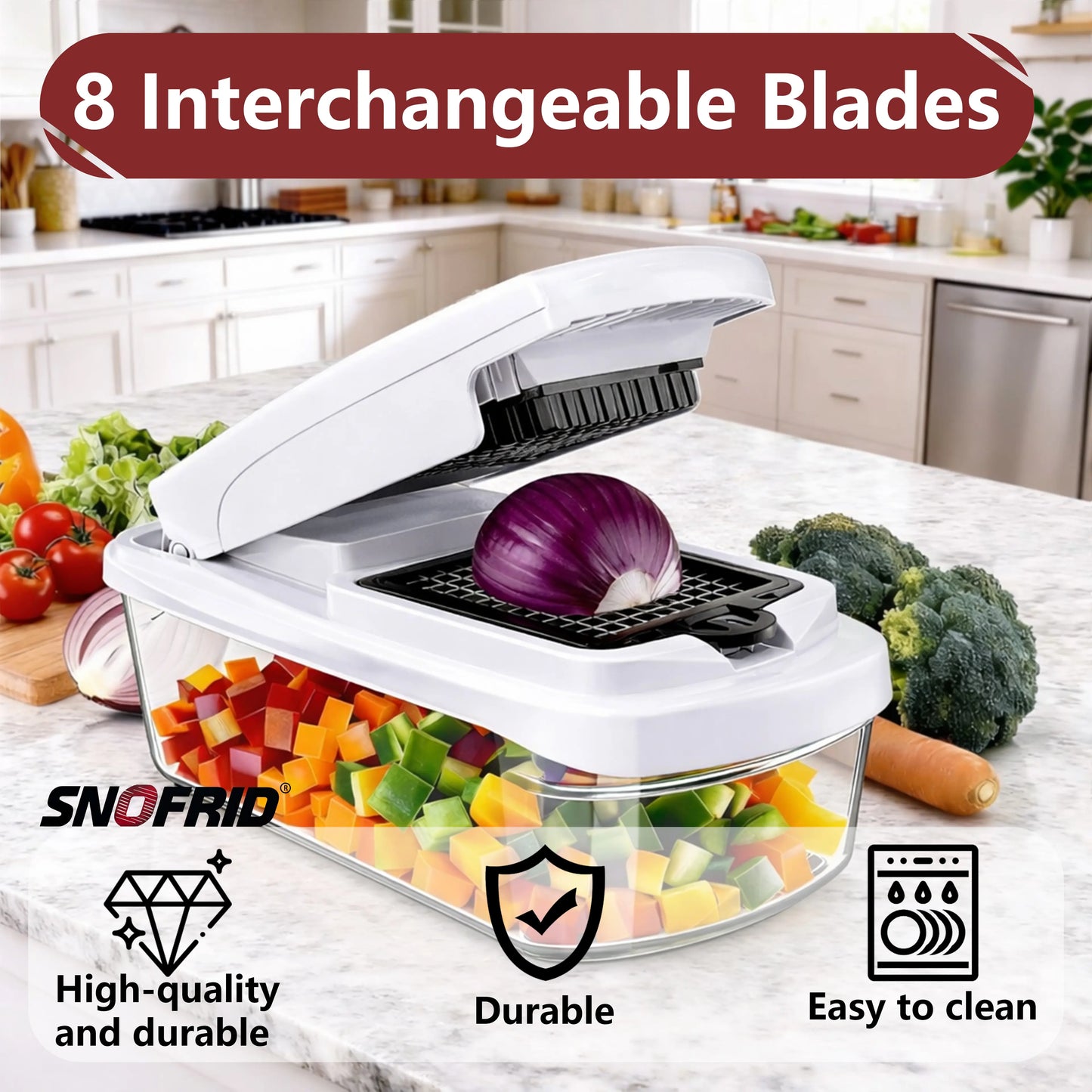 All In One Vegetable Chopper & Slicer Set for Fast Kitchen Prep