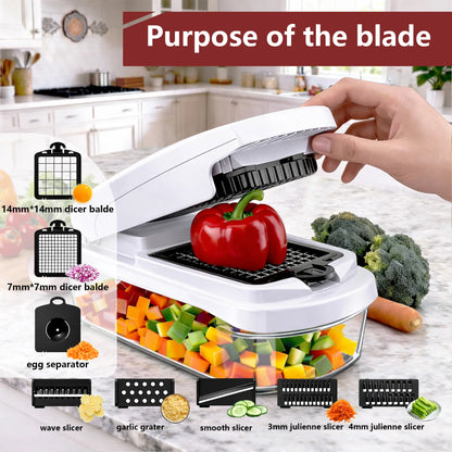 All In One Vegetable Chopper & Slicer Set for Fast Kitchen Prep
