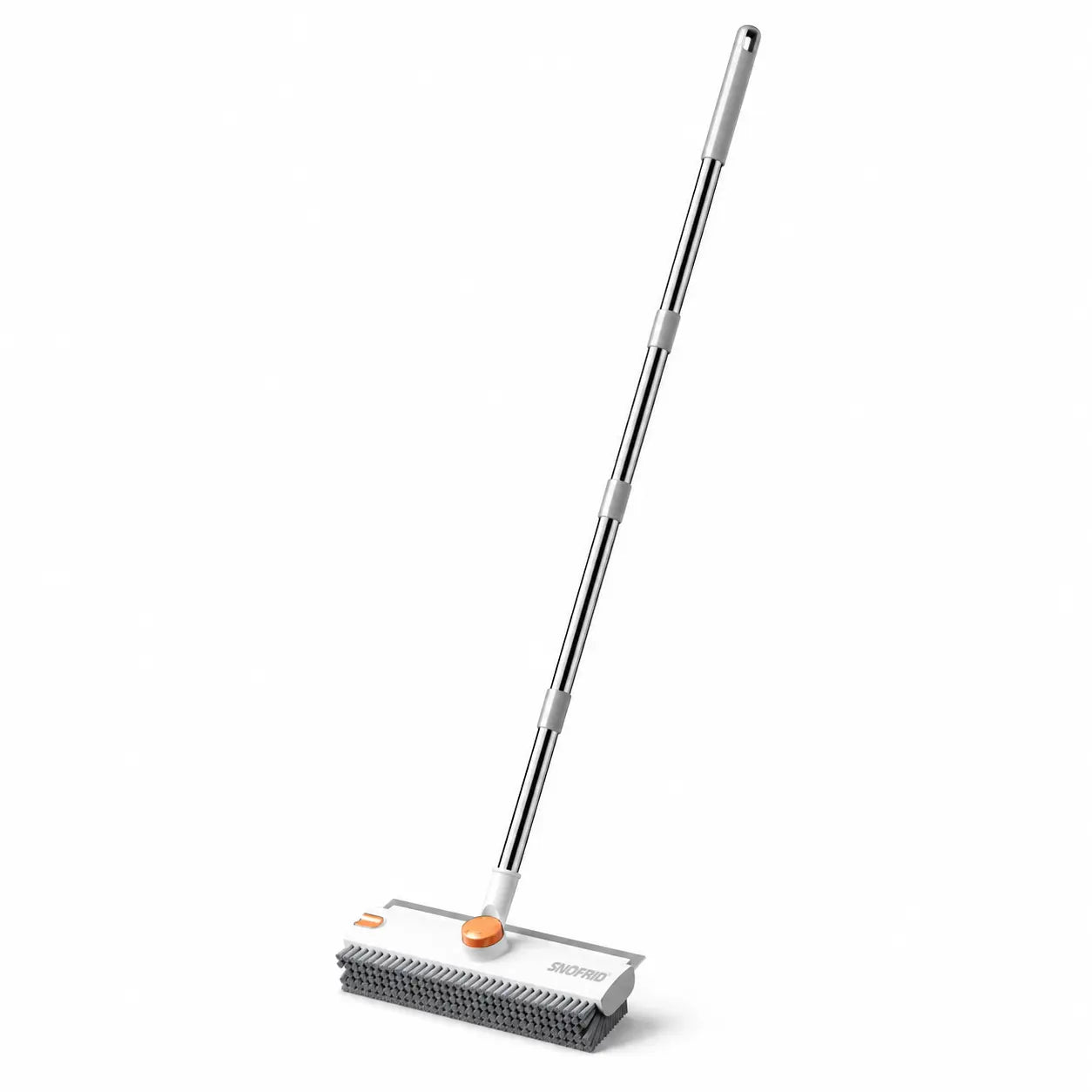 3 In 1 Floor Scrub Brush with Adjustable Long Handle & Built In Scraper